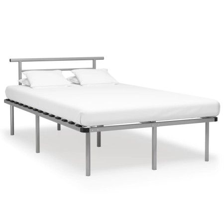 Gray metal bed frame 120x200 cm by vidaXL, Beds and slatted bases - Ref: Foro24-324828, Price: 111,99 €, Discount: %