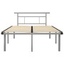 Gray metal bed frame 120x200 cm by vidaXL, Beds and slatted bases - Ref: Foro24-324828, Price: 111,99 €, Discount: %