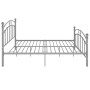 Estructura de cama de metal gris 160x200 cm de vidaXL, Camas y somieres - Ref: Foro24-324981, Precio: 186,99 €, Descuento: %