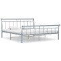 Estructura de cama de metal gris 160x200 cm de vidaXL, Camas y somieres - Ref: Foro24-325044, Precio: 154,89 €, Descuento: %