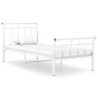 Bettgestell aus weißem Metall, 100 x 200 cm von vidaXL, Betten und Lattenroste - Ref: Foro24-325034, Preis: 68,87 €, Rabatt: %