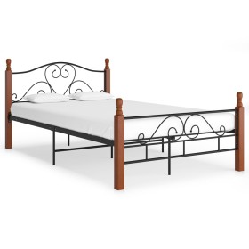 Estructura de cama de metal negro 120x200 cm de vidaXL, Camas y somieres - Ref: Foro24-324934, Precio: 164,99 €, Descuento: %