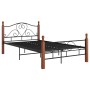 Estructura de cama de metal negro 120x200 cm de vidaXL, Camas y somieres - Ref: Foro24-324934, Precio: 164,22 €, Descuento: %