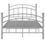 Estructura de cama de metal gris 120x200 cm de vidaXL, Camas y somieres - Ref: Foro24-324975, Precio: 117,27 €, Descuento: %