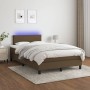 Boxspringbett mit LED-Matratze dunkelbrauner Stoff 120x200 cm von vidaXL, Betten und Lattenroste - Ref: Foro24-3132984, Preis...