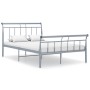 Estructura de cama de metal gris 120x200 cm de vidaXL, Camas y somieres - Ref: Foro24-325038, Precio: 99,64 €, Descuento: %