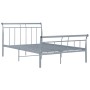 Estructura de cama de metal gris 120x200 cm de vidaXL, Camas y somieres - Ref: Foro24-325038, Precio: 99,64 €, Descuento: %