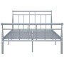 Estructura de cama de metal gris 120x200 cm de vidaXL, Camas y somieres - Ref: Foro24-325038, Precio: 99,64 €, Descuento: %