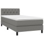 Cama box spring colchón y luces LED tela gris oscuro 80x200 cm de vidaXL, Camas y somieres - Ref: Foro24-3133350, Precio: 284...