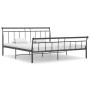 Estructura de cama de metal negro 200x200 cm de vidaXL, Camas y somieres - Ref: Foro24-325048, Precio: 152,71 €, Descuento: %