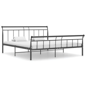 Black metal bed frame 200x200 cm by vidaXL, Beds and slatted bases - Ref: Foro24-325048, Price: 152,71 €, Discount: %