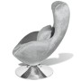 Sillón en forma de huevo plateado de vidaXL, Sillones - Ref: Foro24-241179, Precio: 252,99 €, Descuento: %