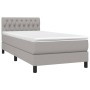 Cama box spring colchón y luces LED tela gris claro 90x200 cm de vidaXL, Camas y somieres - Ref: Foro24-3133365, Precio: 318,...