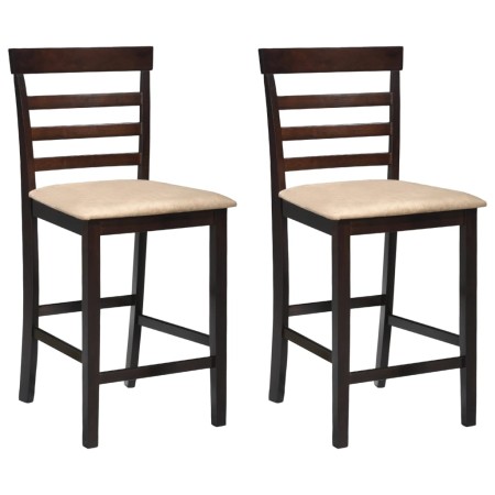 Kitchen bar stools 2 units brown fabric by vidaXL, Kitchen stools - Ref: Foro24-241704, Price: 121,50 €, Discount: %