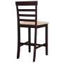 Kitchen bar stools 2 units brown fabric by vidaXL, Kitchen stools - Ref: Foro24-241704, Price: 121,50 €, Discount: %