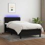 Boxspringbettmatratze und LED-Leuchten aus schwarzem Stoff 90x190 cm von vidaXL, Betten und Lattenroste - Ref: Foro24-3133359...