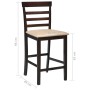 Kitchen bar stools 2 units brown fabric by vidaXL, Kitchen stools - Ref: Foro24-241704, Price: 121,50 €, Discount: %