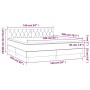 Boxspringbett-Matratze und LED-Leuchten, cremefarbener Stoff, 160 x 200 cm von vidaXL, Betten und Lattenroste - Ref: Foro24-3...