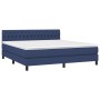 Cama box spring colchón y luces LED tela azul 180x200 cm de vidaXL, Camas y somieres - Ref: Foro24-3133419, Precio: 531,99 €,...