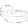 Boxspringbettmatratze und LED-Leuchten aus hellgrauem Stoff 90x190 cm von vidaXL, Betten und Lattenroste - Ref: Foro24-313343...