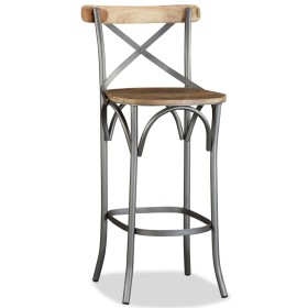 Massiver Küchenhocker aus Mangoholz von vidaXL, Küchenhocker - Ref: Foro24-244593, Preis: 183,99 €, Rabatt: %