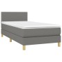 Box spring bed with mattress and LED dark gray fabric 80x200 cm by vidaXL, Beds and slatted bases - Ref: Foro24-3133590, Pric...