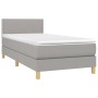 Box spring bed with fabric mattress and light gray LED 90x190 cm by vidaXL, Beds and slatted bases - Ref: Foro24-3133597, Pri...