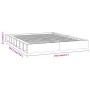 Estructura de cama de madera maciza gris 140x190 cm de vidaXL, Camas y somieres - Ref: Foro24-820718, Precio: 166,99 €, Descu...