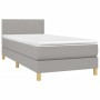 Boxspringbett mit Stoffmatratze und hellgrauer LED 100x200 cm von vidaXL, Betten und Lattenroste - Ref: Foro24-3133613, Preis...