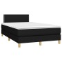 Box spring bed with LED mattress black fabric 120x200 cm by vidaXL, Beds and slatted bases - Ref: Foro24-3133623, Price: 382,...