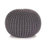 Handwoven pouf 50x35 cm gray cotton by vidaXL, Ottomans - Ref: Foro24-245070, Price: 75,99 €, Discount: %