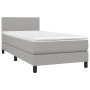 Box spring bed with fabric mattress and light gray LED 80x200 cm by vidaXL, Beds and slatted bases - Ref: Foro24-3132949, Pri...