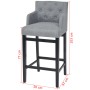 Kitchen stools 2 units light gray fabric by vidaXL, Kitchen stools - Ref: Foro24-244660, Price: 259,87 €, Discount: %