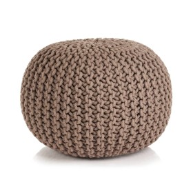 Handwoven pouf 50x35 cm brown cotton by vidaXL, Ottomans - Ref: Foro24-245073, Price: 75,99 €, Discount: %