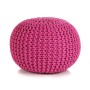 Handwoven pouf 50x35 cm pink cotton by vidaXL, Ottomans - Ref: Foro24-245075, Price: 71,99 €, Discount: %