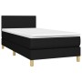 Box spring bed mattress and LED lights black fabric 90x200 cm by vidaXL, Beds and slatted bases - Ref: Foro24-3133527, Price:...