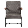 Sillón de cuero auténtico gris de vidaXL, Sillones - Ref: Foro24-245181, Precio: 227,46 €, Descuento: %