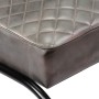 Sillón de cuero auténtico gris de vidaXL, Sillones - Ref: Foro24-245181, Precio: 227,46 €, Descuento: %