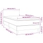 Boxspringbett-Matratze und LED-Leuchten, cremefarbener Stoff, 100 x 200 cm von vidaXL, Betten und Lattenroste - Ref: Foro24-3...