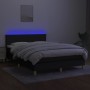 Cama box spring colchón y luces LED tela negro 140x200 cm de vidaXL, Camas y somieres - Ref: Foro24-3133559, Precio: 450,88 €...