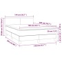 Boxspringbettmatratze und LED-Leuchten dunkelgrauer Stoff 140x200 cm von vidaXL, Betten und Lattenroste - Ref: Foro24-3133558...