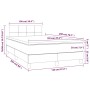 Box spring bed with fabric mattress and light gray LED 120x200 cm by vidaXL, Beds and slatted bases - Ref: Foro24-3133701, Pr...