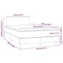 Box spring bed with mattress and LED cream fabric 120x200 cm by vidaXL, Beds and slatted bases - Ref: Foro24-3132986, Price: ...