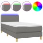 Boxspringbett mit Matratze und dunkelgrauem LED-Stoff 100x200 cm von vidaXL, Betten und Lattenroste - Ref: Foro24-3133614, Pr...