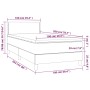 Boxspringbett mit Matratze und dunkelgrauem LED-Stoff 100x200 cm von vidaXL, Betten und Lattenroste - Ref: Foro24-3133614, Pr...