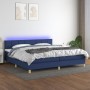 Cama box spring con colchón y LED tela azul 200x200 cm de vidaXL, Camas y somieres - Ref: Foro24-3133747, Precio: 647,37 €, D...