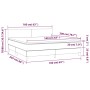 Boxspringbett mit Matratze und dunkelgrauem LED-Stoff 160x200 cm von vidaXL, Betten und Lattenroste - Ref: Foro24-3133006, Pr...