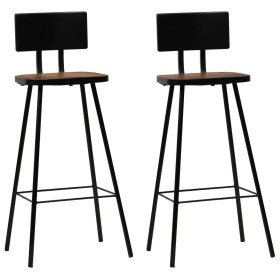 Kitchen stools 2 units recycled solid wood by vidaXL, Kitchen stools - Ref: Foro24-245390, Price: 160,99 €, Discount: %