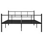 Black metal bed frame 160x200 cm by vidaXL, Beds and slatted bases - Ref: Foro24-284640, Price: 121,18 €, Discount: %