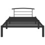 Black metal bed frame 90x200 cm by vidaXL, Beds and slatted bases - Ref: Foro24-284656, Price: 75,99 €, Discount: %